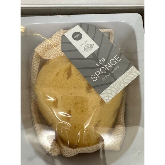 Tru Spa Everyday Spa Set Sea Sponge/Exfoliating Gloves/ Earth Stone Lava Pumice - Picture 5 of 7